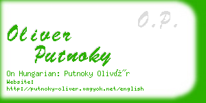 oliver putnoky business card